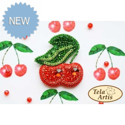 Bead Art Brooch Kit - Cherries Bead Art Brooch Kit - Cherries